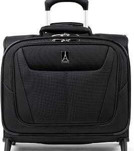 Travelpro Maxlite 5 Softside Lightweight Rolling Underseat Tote Upright 2 Wheel Bag, Men and Women, 14-Inch — Black
