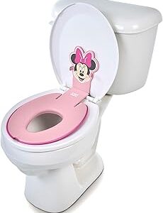 Bright Starts Disney Baby Minnie Mouse Flip & Sit Potty Training Seat, Attaches to Toilet Securely, Space Saving Design Fits Most Toilets