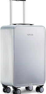 TUPLUS Aluminum Suitcase Hard Shell Luggage Hold Check in Travel Case with 4 Spinner Wheels, Quick Series