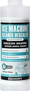 EUHOMY Ice Machine Cleaner Descaler, 16 Fl OZ Ice Maker Cleaner (4 Uses Per Bottle), Ideal Universal Descaling Solution for All Brands Ice Maker, Single Use Coffee and Espresso Machines