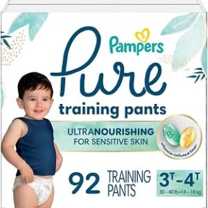 Pampers Pure Protection Training Underwear, Unisex, Size 3T4T, 92 Count, Premium, Hypoallergenic, Soft, Absorbent