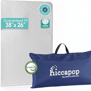Hiccapop Playard Mattress Pad (38x26x1.25), Playpen Pad, Portable Crib Mattress with Carry Bag, 1.25 Thick
