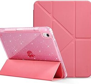 CoBak Case for iPad (A16) 11th Generation 11 Inch 2025, iPad 10th Generation 10.9 Inch 2022 - Protective Cover with Multi-Angle Includes Portrait Stand, Pencil Holder and Auto Wake/Sleep, Pink
