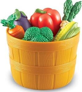 Learning Resources New Sprouts Bushel of Veggies - 10 Pieces, Ages 18+ Months, Play Food for Toddlers, Pretend Play Toys, Veggies for Kids