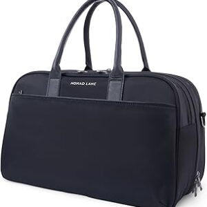 Nomad Lane Carry-On Luggage Duffel Bag, Durable & Lightweight Suitcase. Bento Bag, Personal Item Weekender Travel Bag for Men & Women, Black