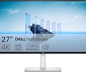 Dell 27 Plus 4K Monitor - S2725QS - 27-inch 4K (3840 x 2160) 120Hz 16:9 Display, IPS Panel, AMD FreeSync Premium, sRGB 99%, Integrated Speakers, 1500:1 Contrast Ratio, Comfortview - Ash White