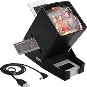 SV-3 35mm Slide & Film Viewer-Slide Viewer with 3X Magnification and LED-Lighted Viewing for 35mm Slides and Film Negatives,USB or Battery Powered.(Include USB Cable)