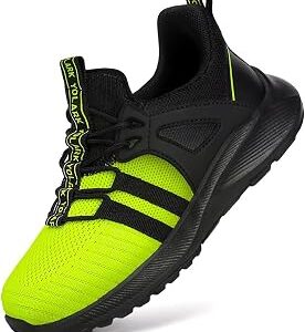 YOLARK Boys Girls Sneakers for Kids Non-Slip Tennis Shoes Fashion Lightweight Breathable Running Sport Athletic