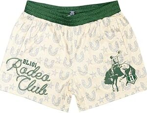 Baseball Lifestyle 101 Boy's Rodeo Club Mesh Shorts with Side Pockets and Elastic Waist, 5 in Inseam S-XL Sizes