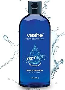 Vashe Wound Solution OTC | Pure Hypochlorous Acid-Preserved Wound Cleanser | Home Wound Care | Non-Cytotoxic and Skin-Neutral pH | 8.5 Fl Oz