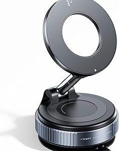 REOKILY 2026 Upgraded Vacuum Magnetic Car Phone Holder 360° Reinforced 96LBS Ultra Suction Cup Phone Mount for MagSafe Cell Phone Holders for Your Car/Gym/Mirror Mount for iPhone & Android