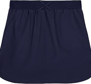 Nautica girls School Uniform Pull-on Scooter Skirt With Undershorts, Knit Waistband & Functional Pockets