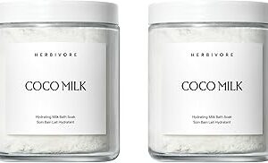 HERBIVORE Coconut Milk Bath Soak | Deeply Hydrating + Skin Softening, Soothing Light Coconut Scent, Vegan, Plant-Based