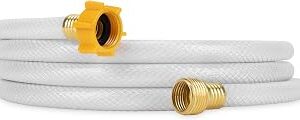 Camco TastePURE 10-Ft Water Hose - RV Drinking Water Hose Contains No Lead, No BPA & No Phthalate - Features Diamond-Hatch Reinforced PVC Design - 1/2” Inside Diameter, Made in the USA (22743)