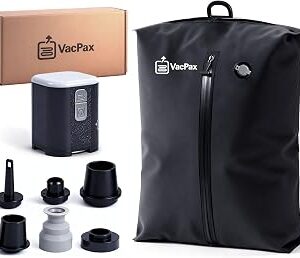 Vacuum Sealed Travel Bags with Rechargeable Electric Pump – Space Saving Compression Packing Bags for Clothes, Suits, and Travel Essentials –(Set of 2)