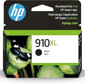 HP 910XL Black High-Yield Ink Cartridge | Works with OfficeJet 8010, 8020 Series, OfficeJet Pro 8020, 8030 Series | Eligible for Instant Ink | 3YL65AN