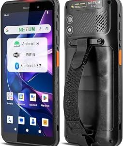 NETUM Android 14 Handheld Barcode Scanner Mobile Computer, Q900 with Honeywell HS7 Engine, 1D/2D Scanning, 5.99 HD Touchscreen, Wi-Fi & 4G LTE – Ideal for Warehousing, Logistics & Asset Tracking