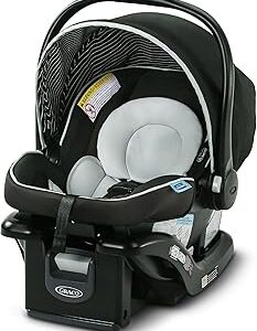 Graco SnugRide Lite LX Infant Car Seat, Lightweight Rear-Facing Seat for Babies 4–30 lb, 4-Position Adjustable Base, LATCH Installation & ProtectPlus Engineered, Studio