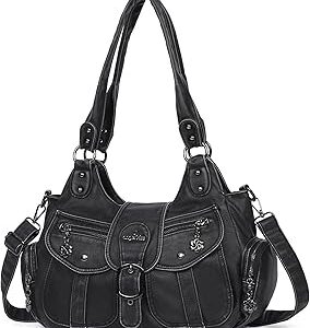Angel Kiss Hobo Bags for Women Vegan Leather Shoulder Purses and Handbags Ladies Roomy Tote Bags Purse with Crossbody Strap