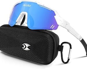 suoso Kids Sports Polarized Sunglasses: Youth Baseball Sun Glasses Cycling Glasses for Boys Girls Age 6-12 Lightweight TR90