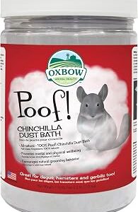 Oxbow POOF! Chinchilla Dust Bath,100% Natural Blue Beauty Dust for Chinchillas, Degus, Gerbils, and Hamsters, Small Animal Grooming, Natural Dusting Powder, 2.5 lbs Jar