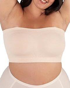 SHAPERMINT Strapless Bras for Women - Bandeau Bra, Small to Plus Size Bras for Women, Strapless Top