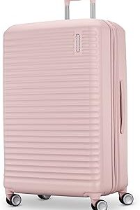 American Tourister Stratum 3.0 Large 28-Inch Spinner, Airline Approved, Durable Hardside Luggage, Expands 1.5, RightHeight™ Adjustable Handle, Pink Blush