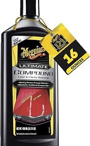Meguiar's Ultimate Compound - Pro-Grade Car Scratch Remover, Paint Correction Compound that Removes Defects While Adding Gloss and Shine, Single Stage and Clear Coat Scratch Remove, 15.2 Oz