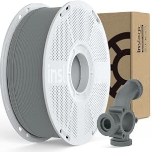 Inslogic PA6-GF25 Nylon Filament Reinforced with Glass Fiber 1.75mm, High-Temp 3D Printing Material with 210°C HDT, 1kg Spool Filament, Tough & Heat-Resistant, for Industrial FDM Printers (Grey)