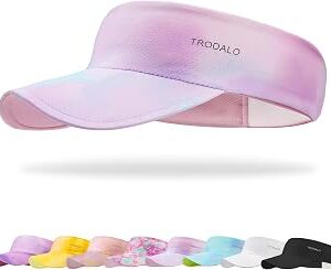 Kids Sun Visor Hats for Girls Boys, Lightweight Cooling Stretchy Visor, Packable Sports Hat for Running, Tennis, Golf
