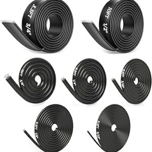 7-Size Heat Shrink Tubing Roll Kit: 4:1 Adhesive Lined, 54 Ft Marine Grade Waterproof, Insulated Sealed, Oil-Proof & Wear-Resistant, for Home Use & Industrial Applications (Black)