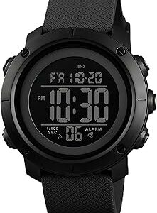 Big Boys Digital Watch Sports Teen Waterproof Military Back Light Watch for Teenagers Boys Ages 11-18 Black