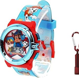 Paw Patrol Kids Flashlight LCD Watch & Flashlight Set – Chase, Marshall, Rubble Character Design, Digital Display, Light-Up Feature, Adjustable Strap, Fun for Young Fans – Fits Wrists 5.5” to 8”