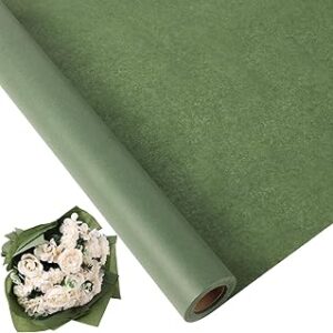 1 Roll Tissue Paper Mini Roll - 17 in x 98.4 Ft Gift Wrapping Tissue Paper for Valentine's Day DIY Craft Birthday Wedding Bridal Shower Party Supplies (Forest Green)