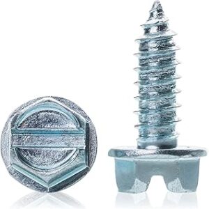 HI-TECH Zinc Plated License Plate Screws 1000 Pack #14 x 3/4 – Rust-Resistant Hex Head Fasteners, Heavy-Duty, Weatherproof Fit for Cars, Trucks & Motorcycles