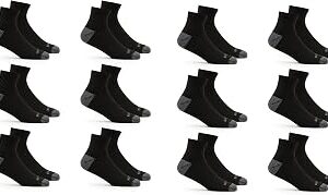 Fruit of the Loom Men's Dual Defense Ankle Socks, Odor Protection with Half Cushion, Multi-Packs