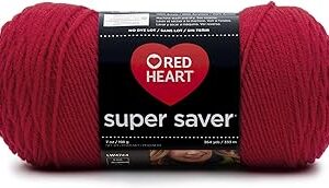 Red Heart E300.0319 Super Saver Economy Yarn, Cherry Red