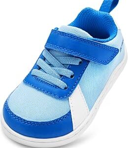 SKYWHEEL Toddler Wide Toe Box Barefoot Shoes Boys Girls Tennis Walking Sports Shoes Comfort Lightweight Zero Drop Sneakers for Kids Indoor/Outdoor Play