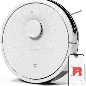 TECBOT S3 PRO Robotic Vacuum Cleaner and mop, LiDAR Navigation, 150mins Runtime&4,000Pa Suction, Automatic Charging Robot Vacuum Cleaner, WiFi,App,Alexa, Ideal for Hard Floor, Pet Hair,White