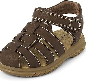 The Children's Place Baby Boys and Toddler Fisherman Sandals, Brown