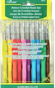 Clover 3672 Amour Crochet Hook Set, 10 sizes
