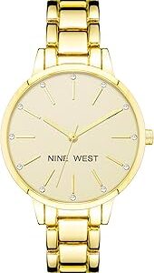 Nine West Women's Crystal Accented Bracelet Watch