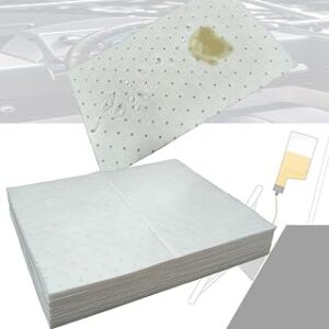 Oil Spill Absorbent Pads | 30-Pack 17x13.8 Industrial & Marine Spill Mats | Leak & Spill Cleanup Pads for Garage, Marine Bilge, Engine Bay, Workshops | Repels Water