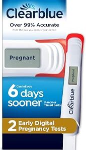 Clearblue Early Digital Pregnancy Test, Early Detection at Home Pregnancy Test, 2 Ct