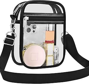 USPECLARE Clear Purse Stadium Transparent Messenger Bag Stadium Approved for Men and Women Clear CrossBody Bag