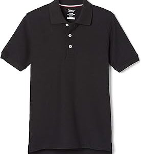French Toast Boys' Short Sleeve Pique Polo Uniform Shirt (Standard & Husky)