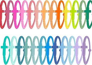 Ryan & Rose Jesus Bracelets - Cross Silicone Bracelet