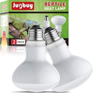 Reptile Heat Lamp Bulb, 100 Watt UVA Daylight Basking Spot Light for Bearded Dragon, Turtle, Lizard, Snake, Tortoise, Chameleon, Amphibians - 2 Pack