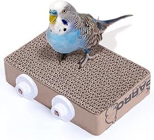 7.3 Inch Paper Bird Toys, Bird Platform, Parrot Toy, Help Birds Clean Beak, Release Stress, Reduce Boredom - Suitable for Budgie, Cockatiel, Lovebird, and Other Small to Medium-Sized Pet Birds
