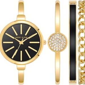 Anne Klein Women's Bangle Watch and Bracelet Set